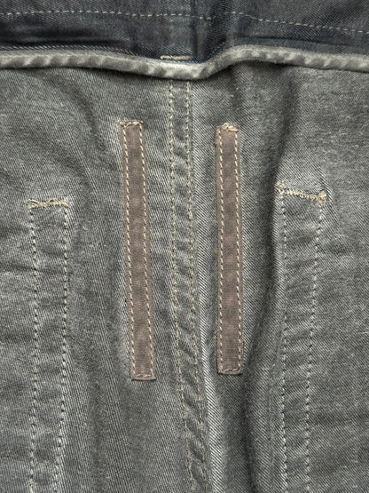 SS14 Rick Owens DRKSHDW "Vicious" Half Layer Waxed Aircut Denim Jeans