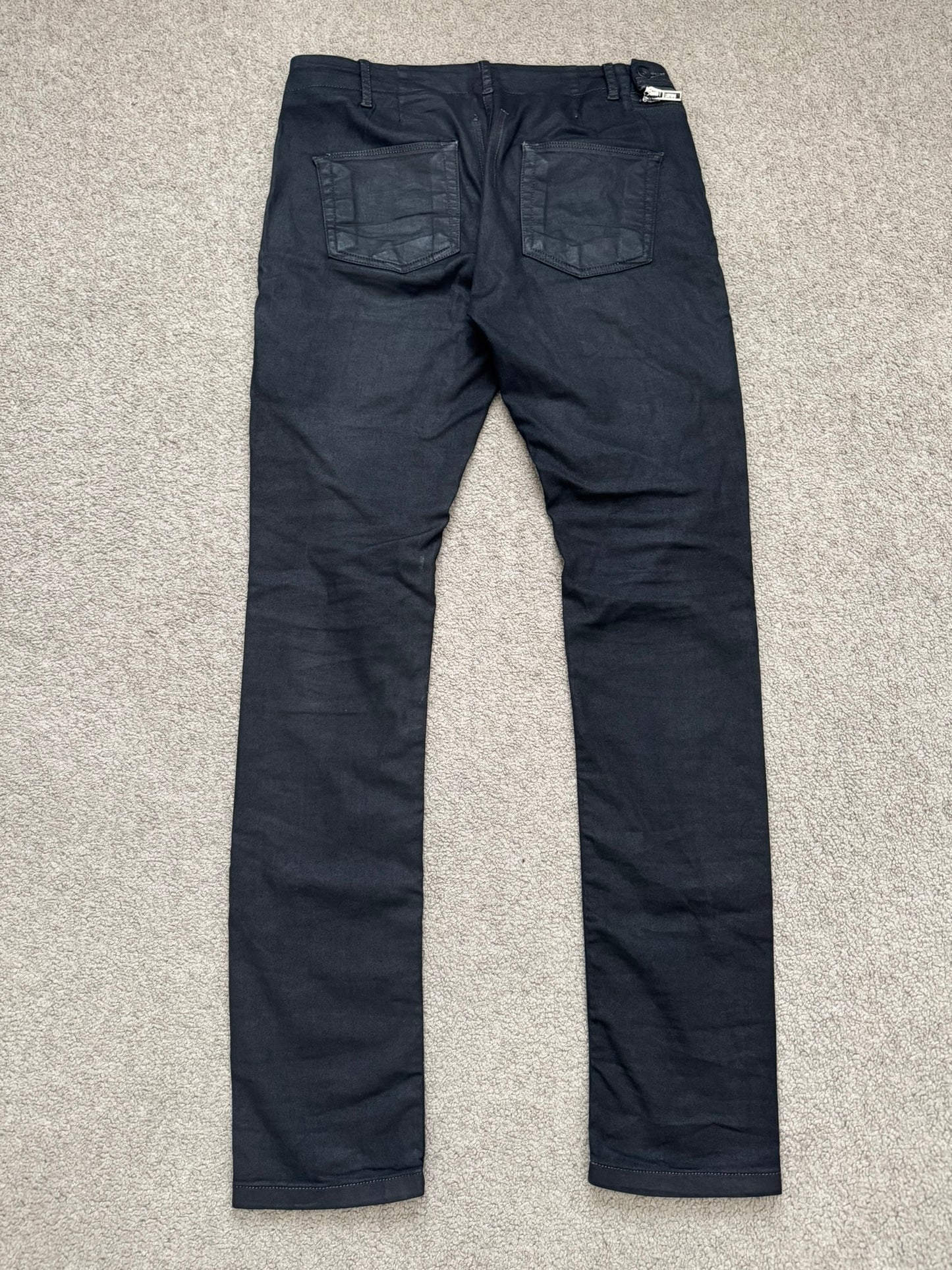 SS14 Rick Owens DRKSHDW "Vicious" Half Layer Waxed Aircut Denim Jeans