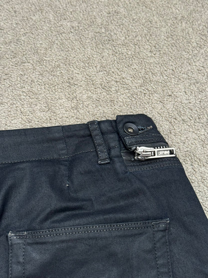 SS14 Rick Owens DRKSHDW "Vicious" Half Layer Waxed Aircut Denim Jeans