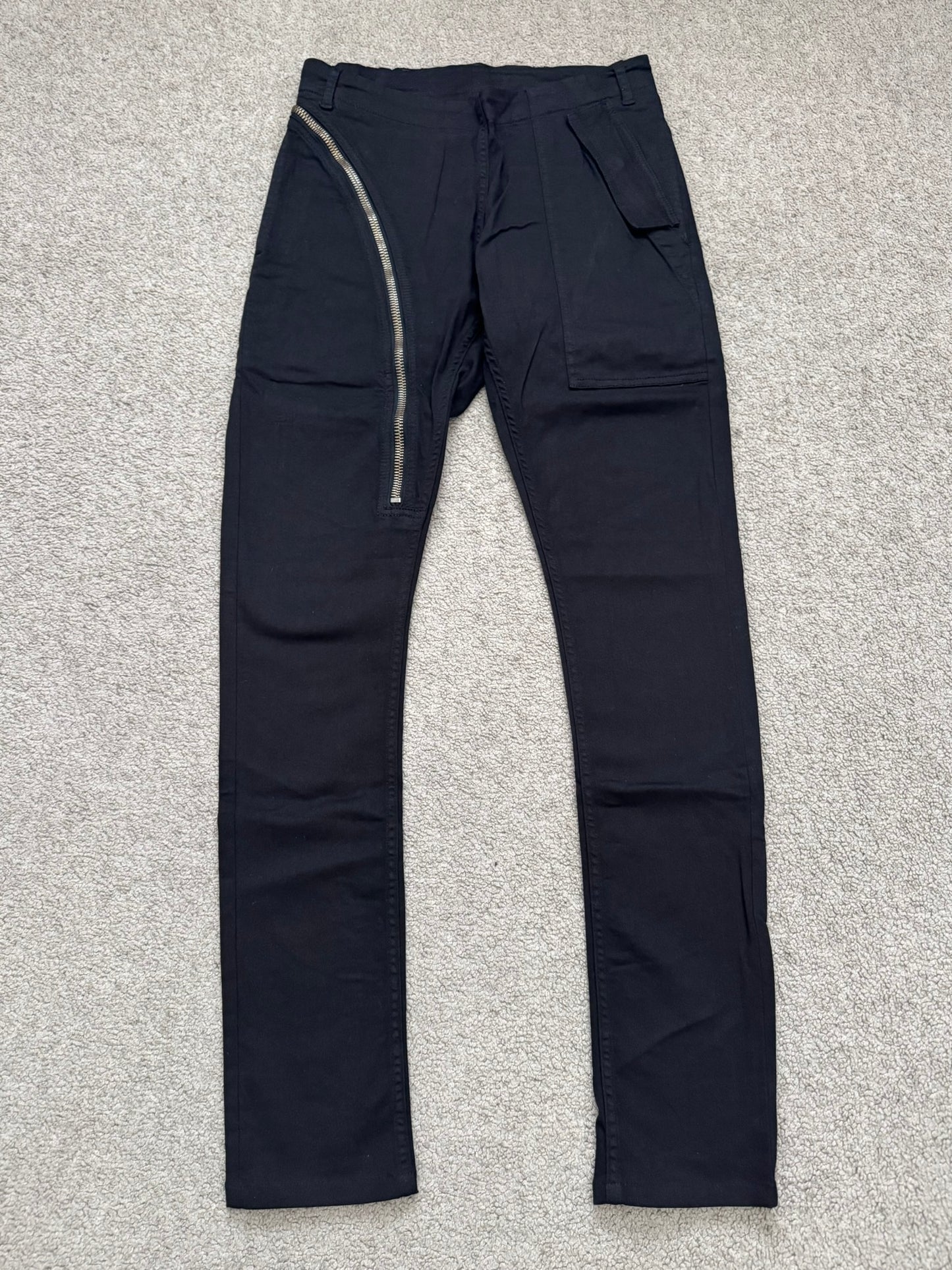 FW14 Rick Owens DRKSHDW "Moody" Black Aircut Denim Jeans