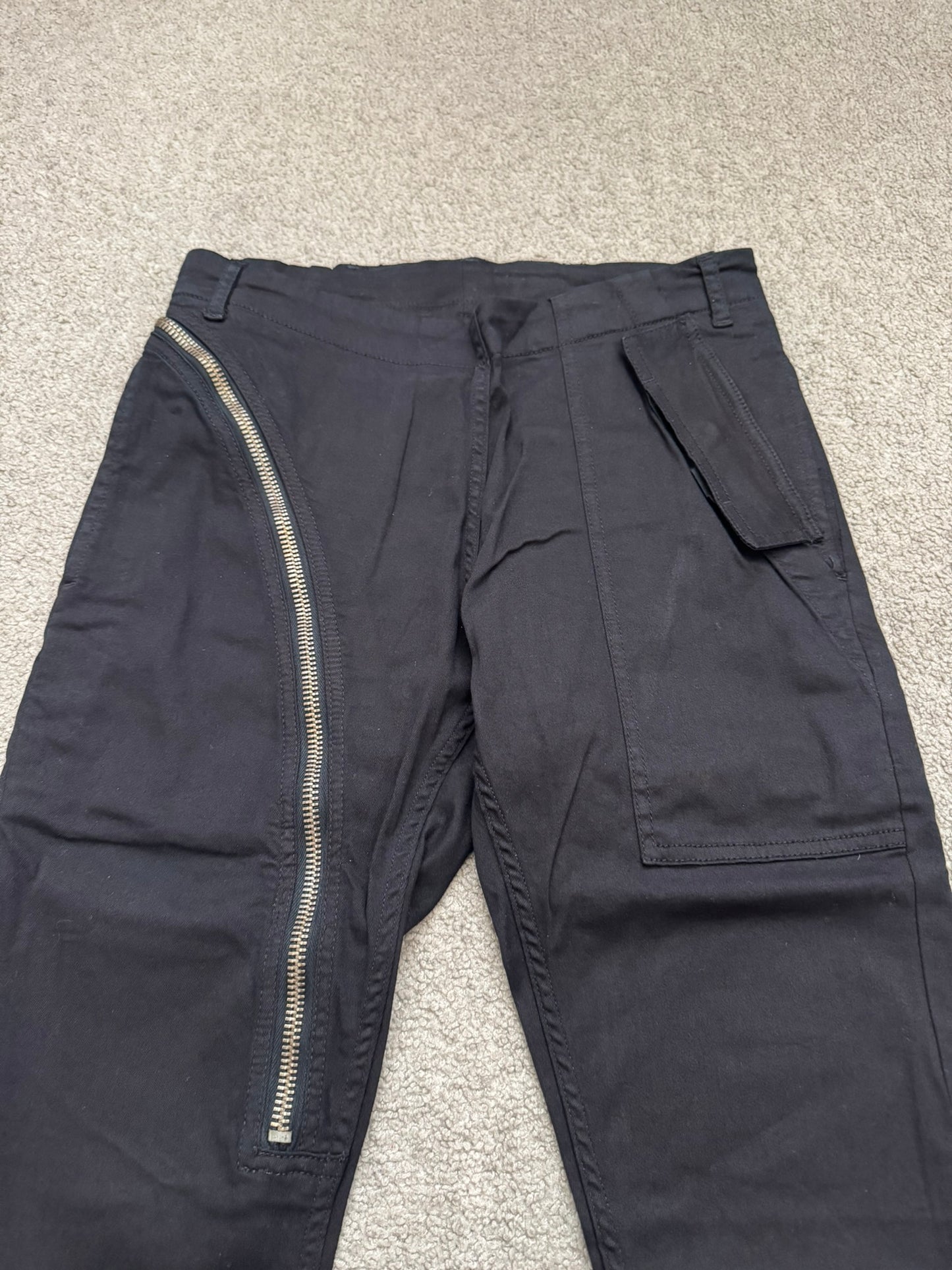 FW14 Rick Owens DRKSHDW "Moody" Black Aircut Denim Jeans
