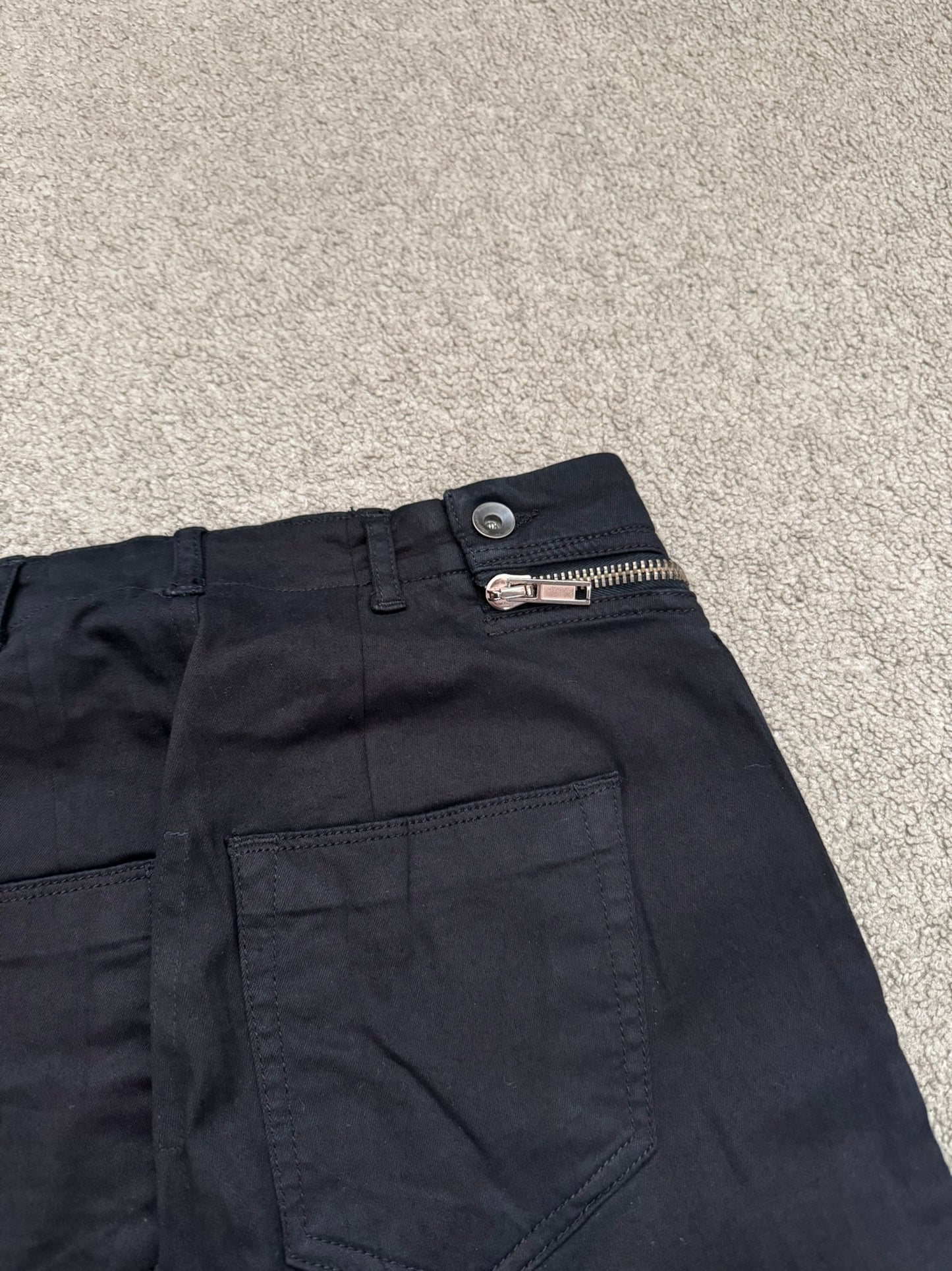 FW14 Rick Owens DRKSHDW "Moody" Black Aircut Denim Jeans