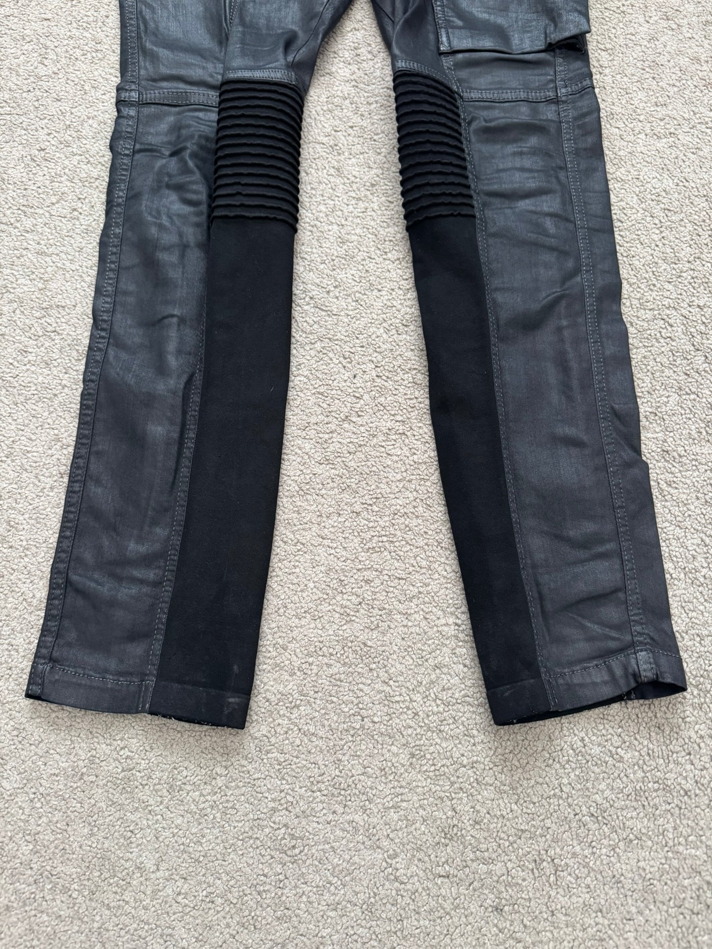 FW13 Rick Owens DRKSHDW Waxed Memphis Biker Denim Jeans