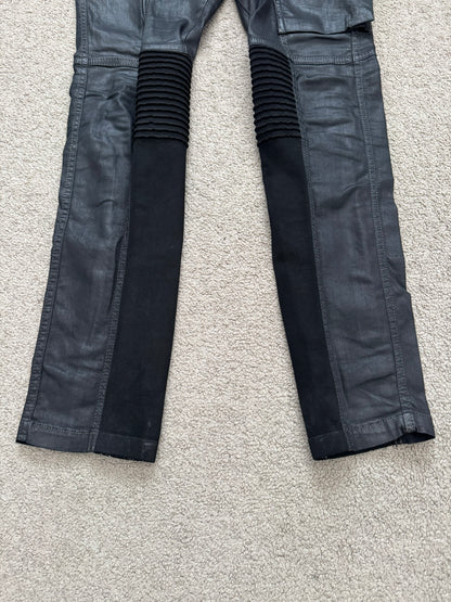 FW13 Rick Owens DRKSHDW Waxed Memphis Biker Denim Jeans