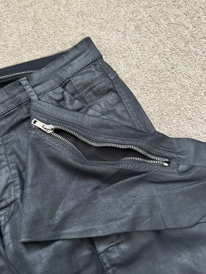 FW13 Rick Owens DRKSHDW Waxed Memphis Biker Denim Jeans