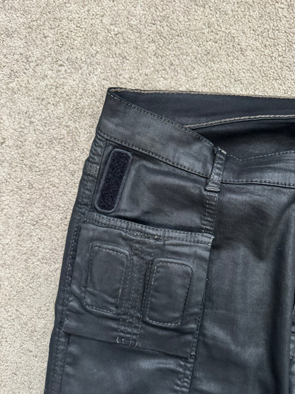 FW13 Rick Owens DRKSHDW Waxed Memphis Biker Denim Jeans