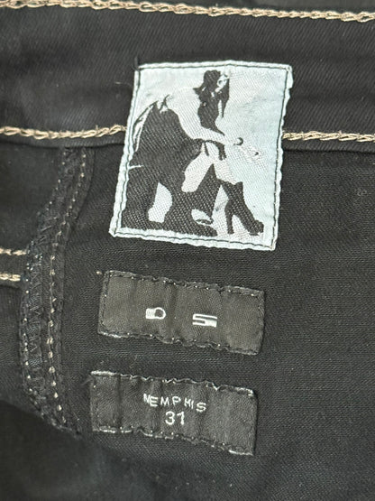 FW13 Rick Owens DRKSHDW Waxed Memphis Biker Denim Jeans