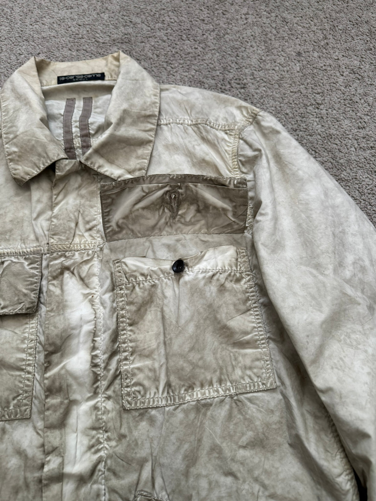 SS09 Rick Owens DRKSHDW "Strutter" Dirty Pearl Poplin Trucker Jacket