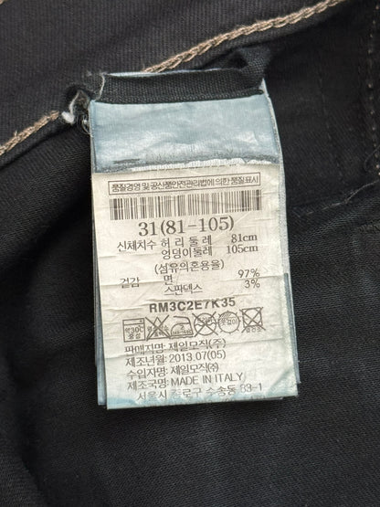 FW13 Rick Owens DRKSHDW Waxed Memphis Biker Denim Jeans