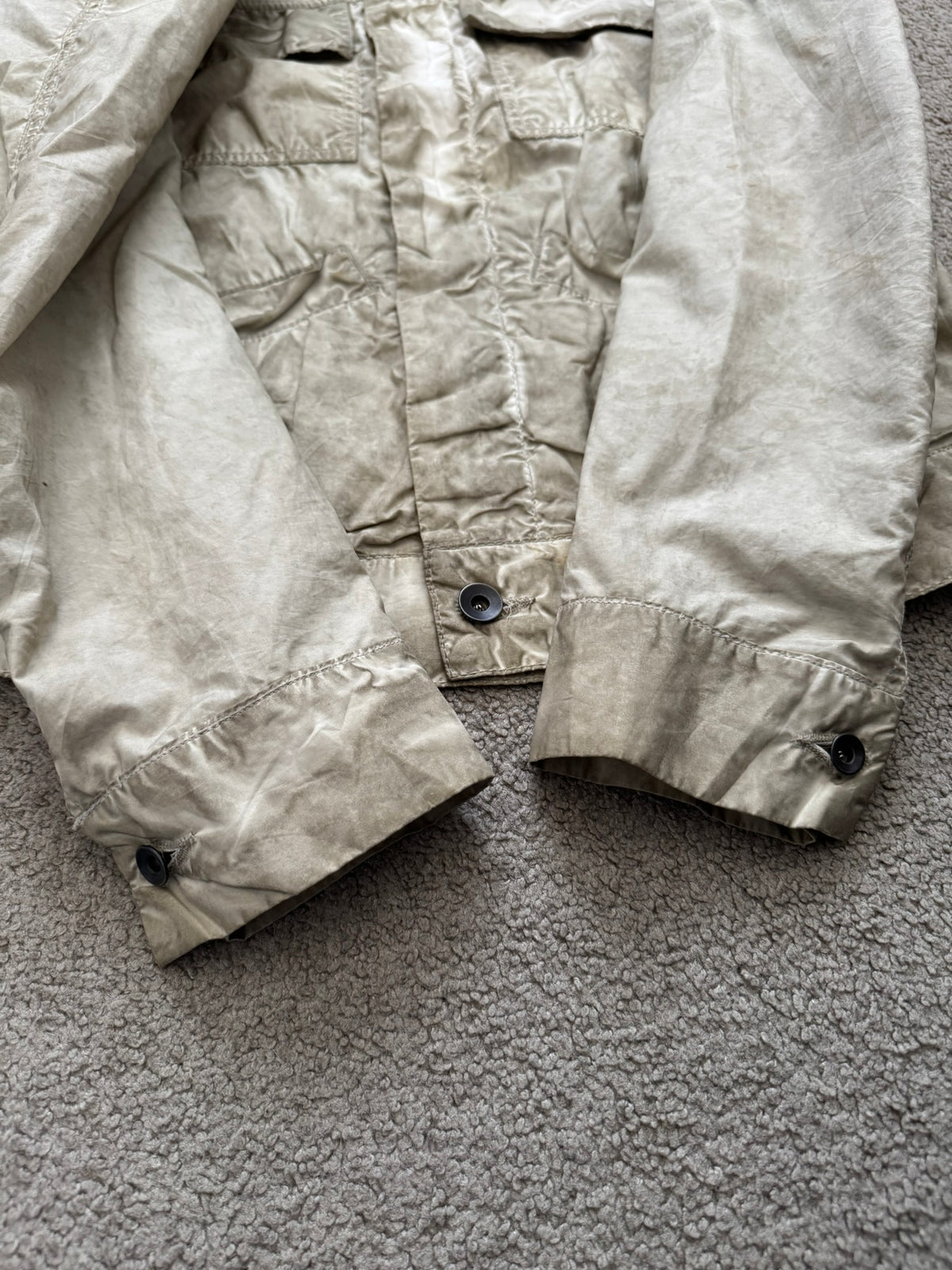 SS09 Rick Owens DRKSHDW "Strutter" Dirty Pearl Poplin Trucker Jacket