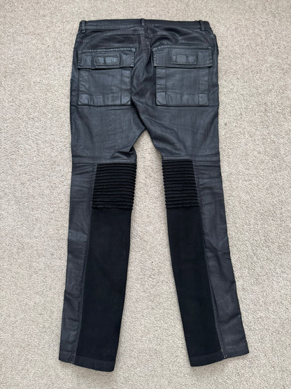 FW13 Rick Owens DRKSHDW Waxed Memphis Biker Denim Jeans