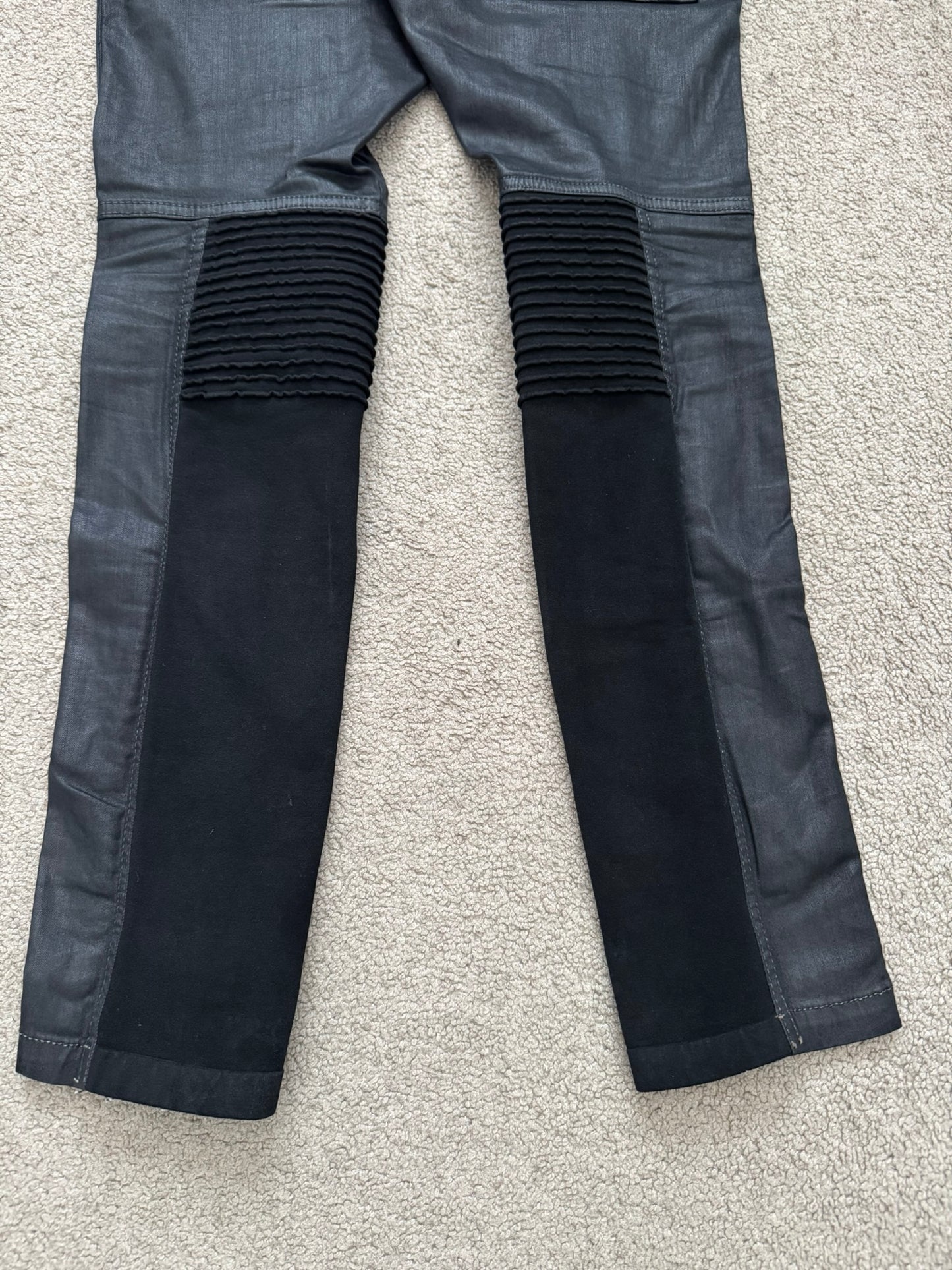 FW13 Rick Owens DRKSHDW Waxed Memphis Biker Denim Jeans