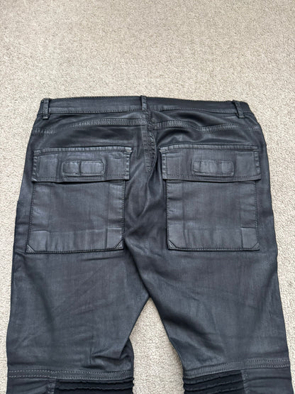 FW13 Rick Owens DRKSHDW Waxed Memphis Biker Denim Jeans