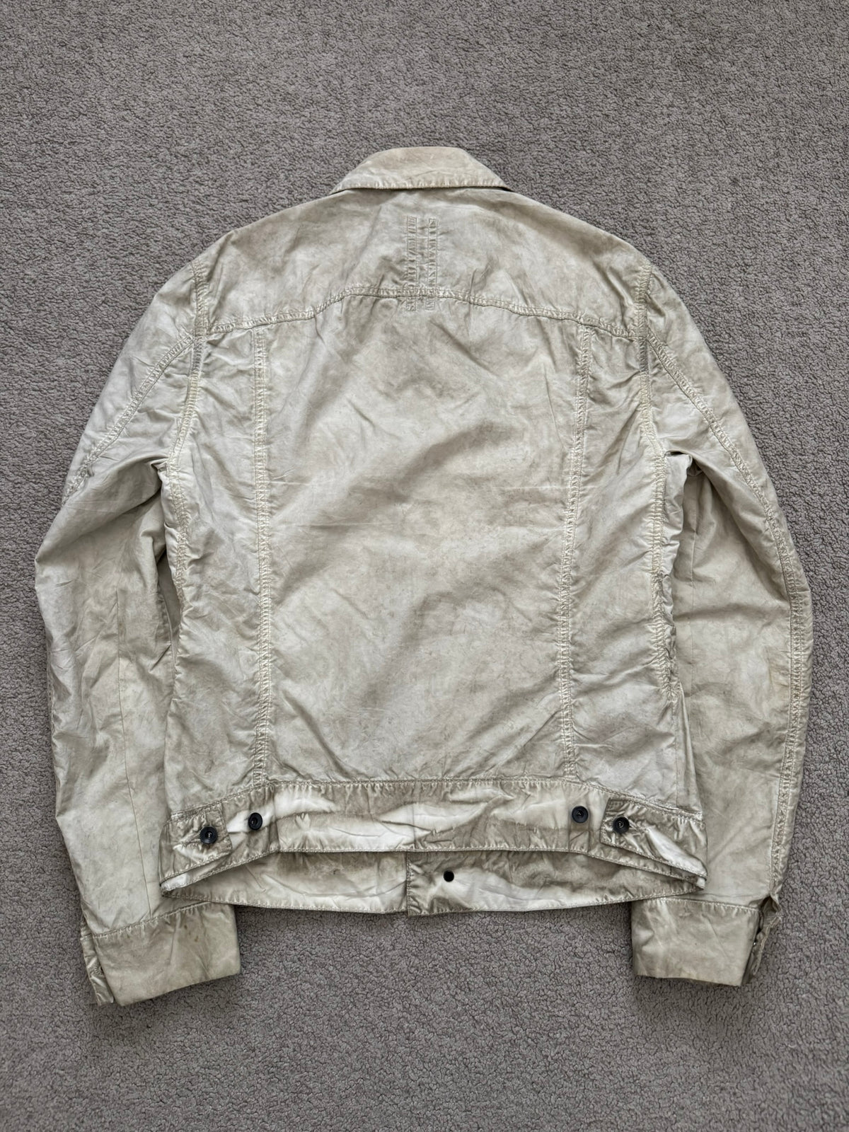SS09 Rick Owens DRKSHDW "Strutter" Dirty Pearl Poplin Trucker Jacket