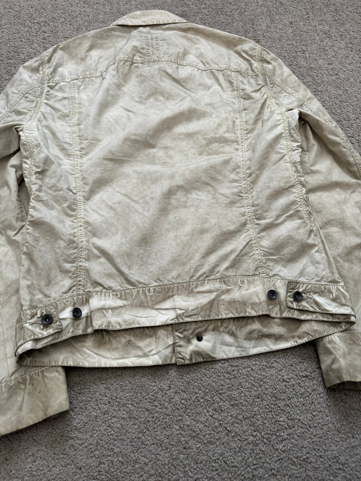 SS09 Rick Owens DRKSHDW "Strutter" Dirty Pearl Poplin Trucker Jacket