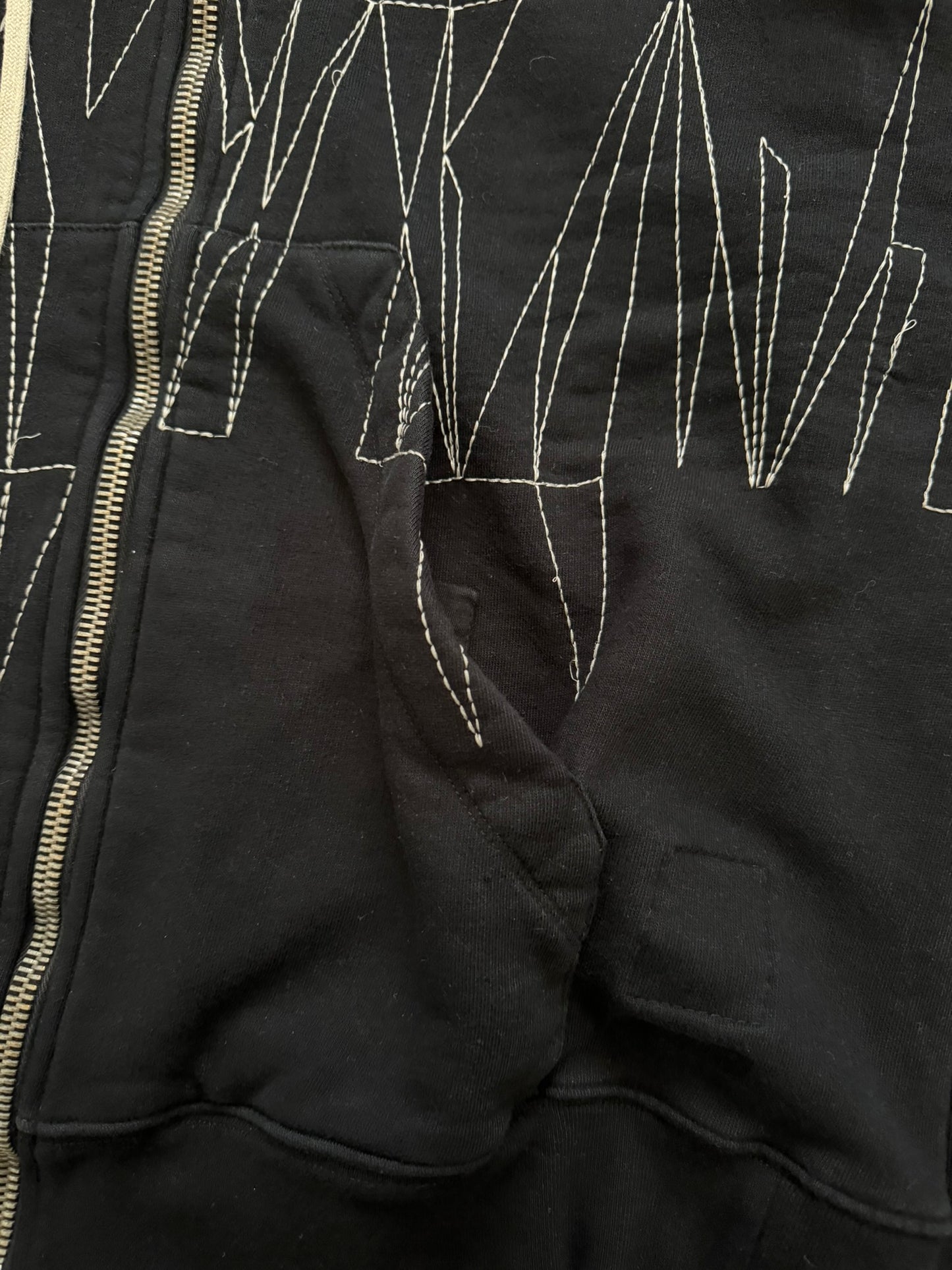 FW15 Rick Owens DRKSHDW Black Felpa Jason Zip Up Hoodie