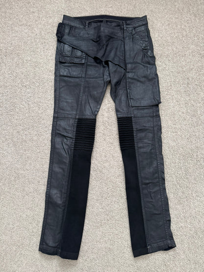 FW13 Rick Owens DRKSHDW Waxed Memphis Biker Denim Jeans
