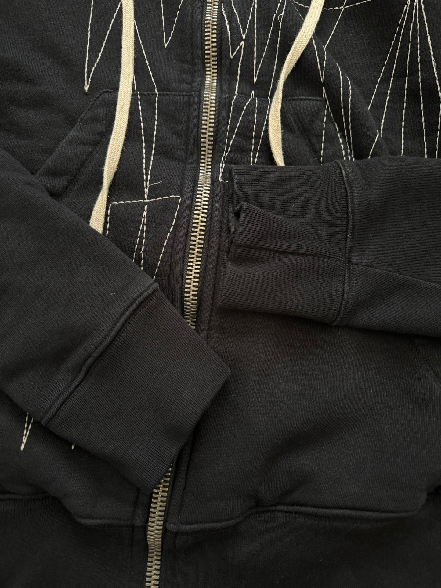 FW15 Rick Owens DRKSHDW Black Felpa Jason Zip Up Hoodie