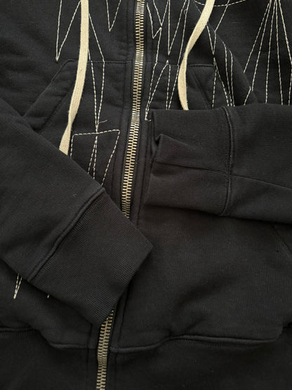 FW15 Rick Owens DRKSHDW Black Felpa Jason Zip Up Hoodie