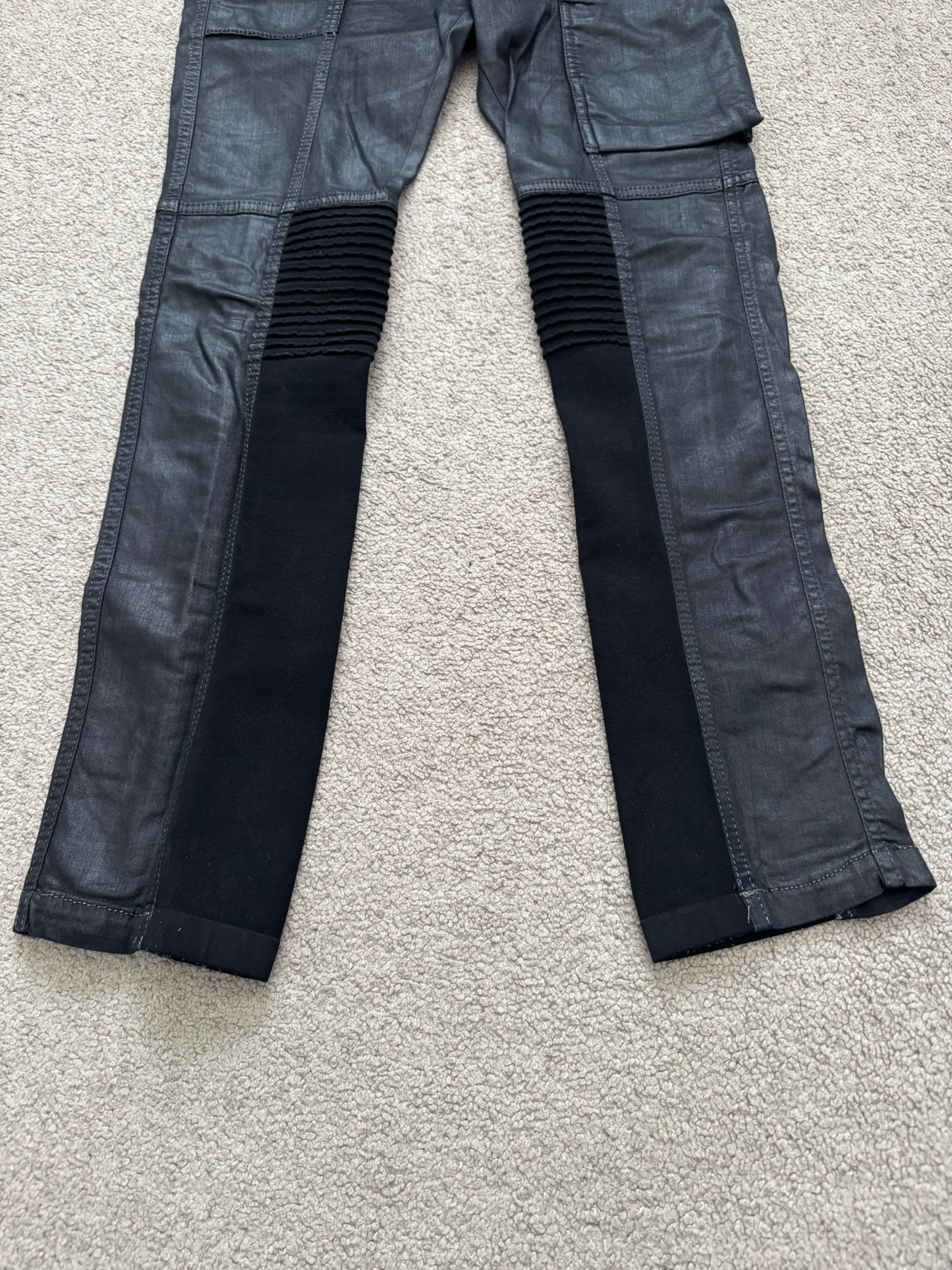 FW13 Rick Owens DRKSHDW Waxed Memphis Biker Denim Jeans