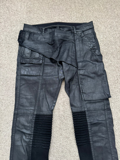 FW13 Rick Owens DRKSHDW Waxed Memphis Biker Denim Jeans