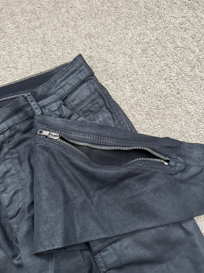 FW13 Rick Owens DRKSHDW Waxed Memphis Biker Denim Jeans