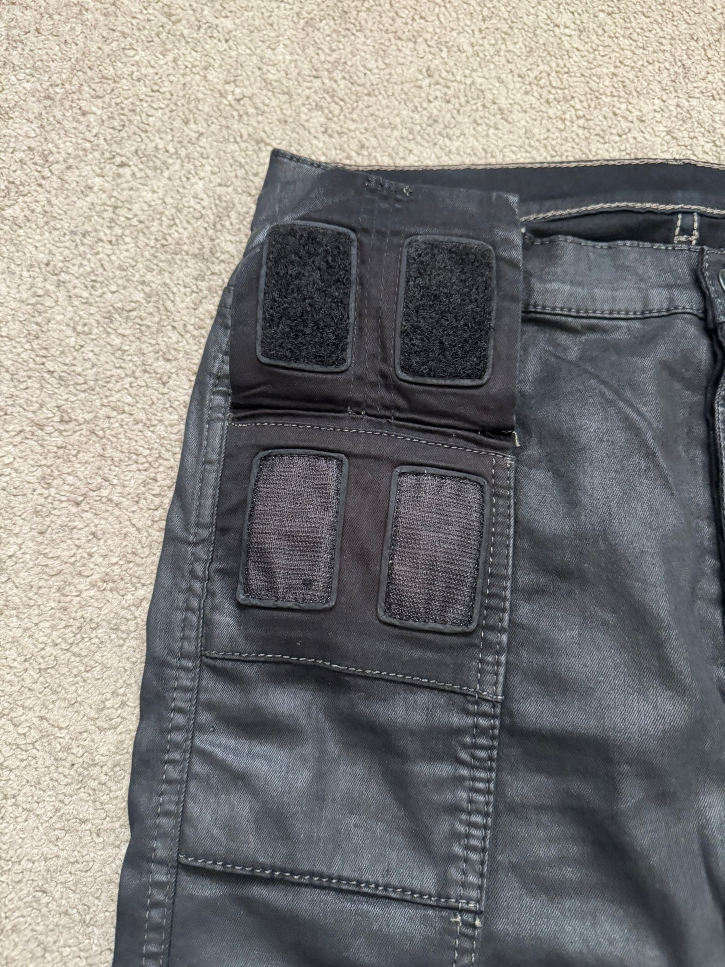 FW13 Rick Owens DRKSHDW Waxed Memphis Biker Denim Jeans