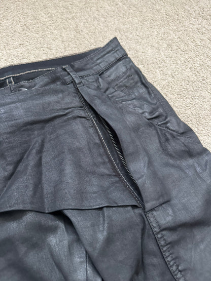 FW13 Rick Owens DRKSHDW Waxed Memphis Biker Denim Jeans