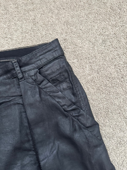FW13 Rick Owens DRKSHDW Waxed Memphis Biker Denim Jeans