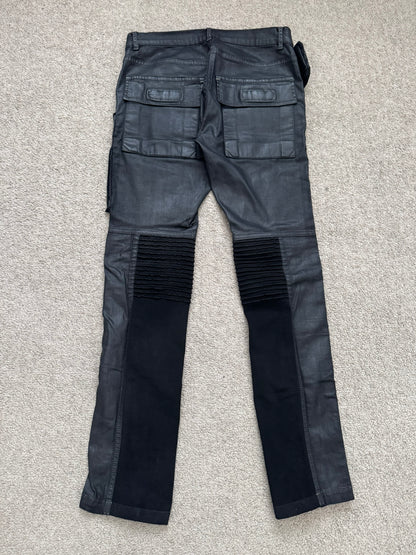 FW13 Rick Owens DRKSHDW Waxed Memphis Biker Denim Jeans