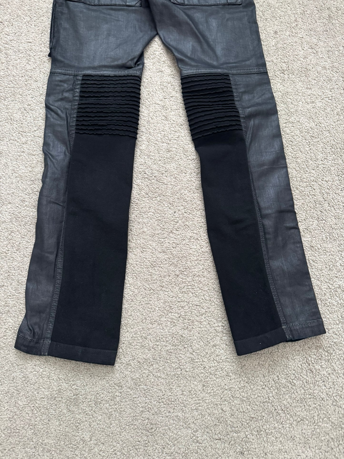 FW13 Rick Owens DRKSHDW Waxed Memphis Biker Denim Jeans