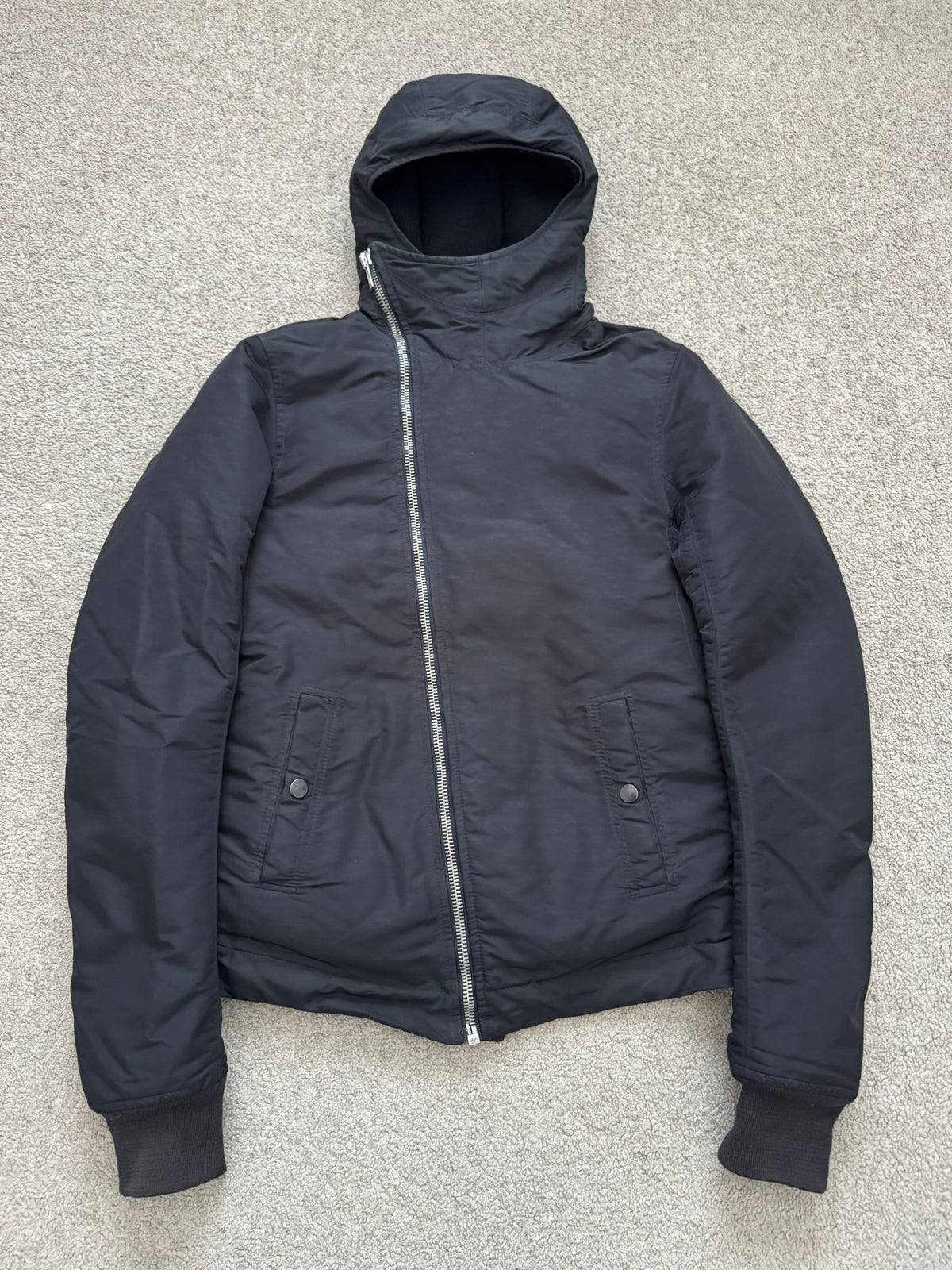 FW08 Rick Owens Mainline "Stag" Nylon Down Scuba Bullet Jacket