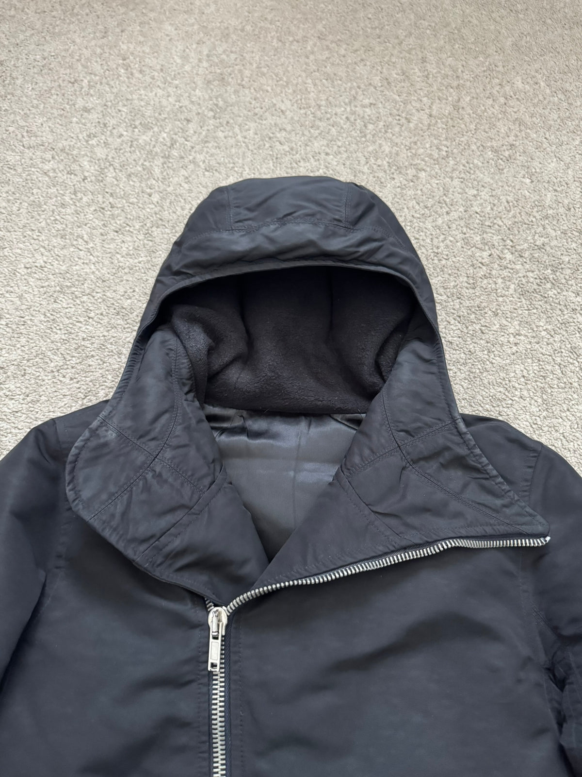 FW08 Rick Owens Mainline "Stag" Nylon Down Scuba Bullet Jacket
