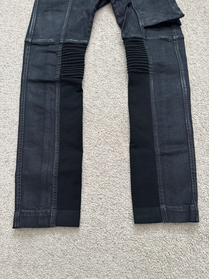 FW16 Rick Owens DRKSHDW Matte Waxed Memphis Biker Denim Jeans