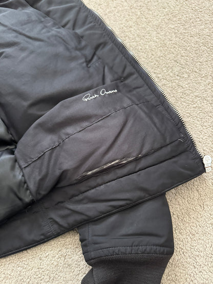 FW08 Rick Owens Mainline "Stag" Nylon Down Scuba Bullet Jacket