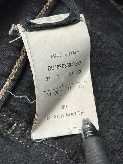 FW16 Rick Owens DRKSHDW Matte Waxed Memphis Biker Denim Jeans