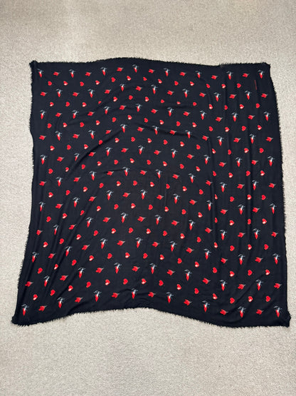 FW17 Saint Laurent Paris No Smoking/Hearts/Floral Wool Scarf
