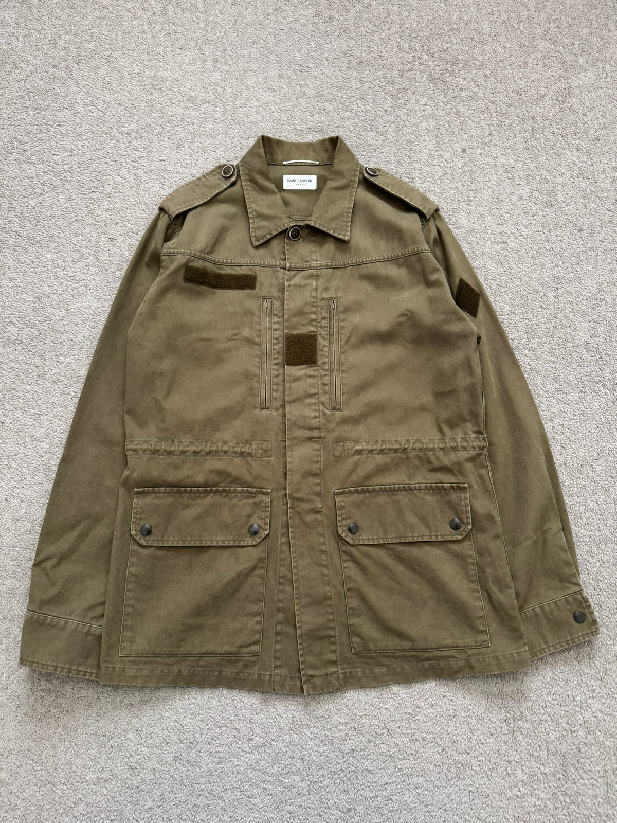 SS16 Saint Laurent by Hedi Slimane M-65 Military Cargo Jacket