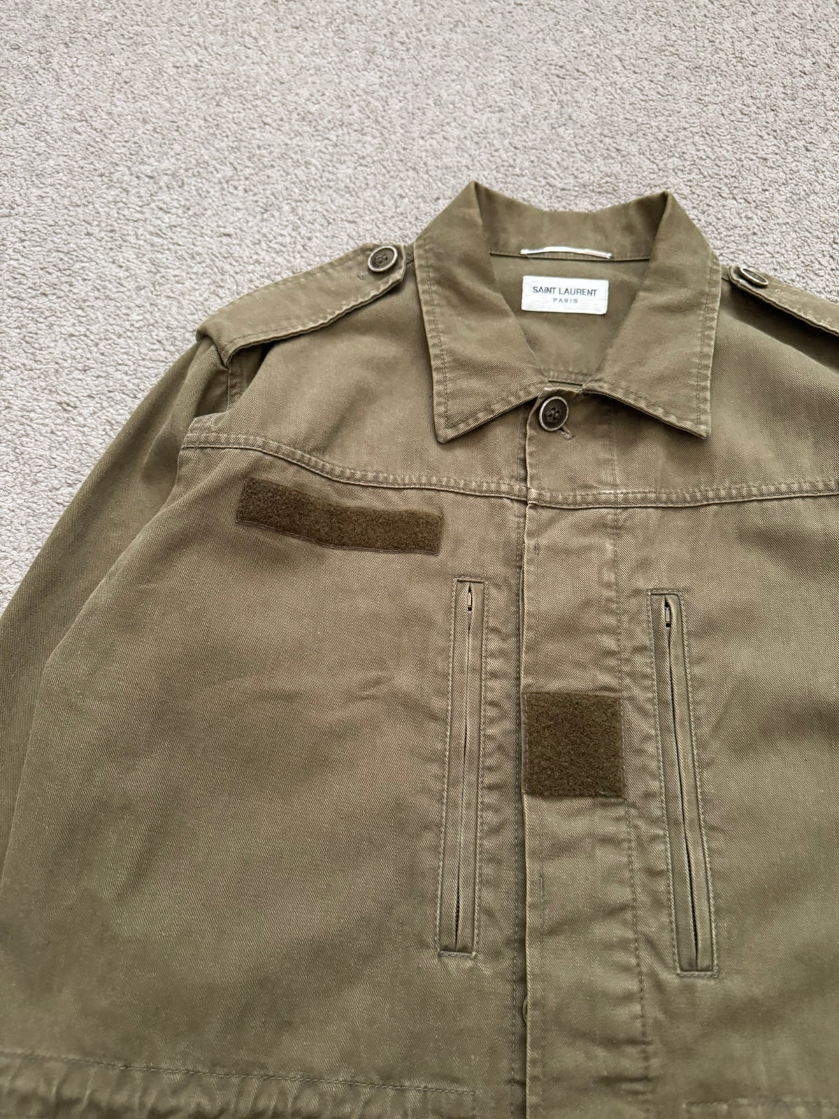 SS16 Saint Laurent by Hedi Slimane M-65 Military Cargo Jacket