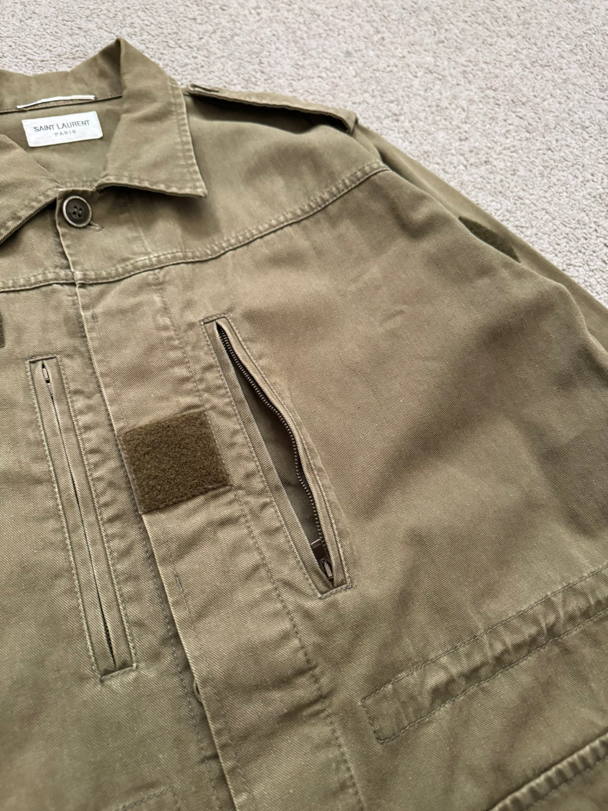 SS16 Saint Laurent by Hedi Slimane M-65 Military Cargo Jacket