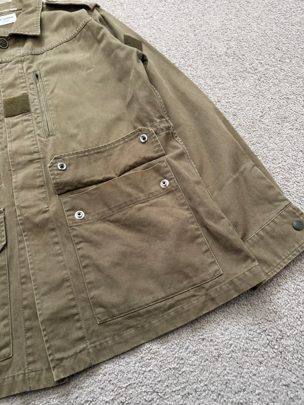 SS16 Saint Laurent by Hedi Slimane M-65 Military Cargo Jacket