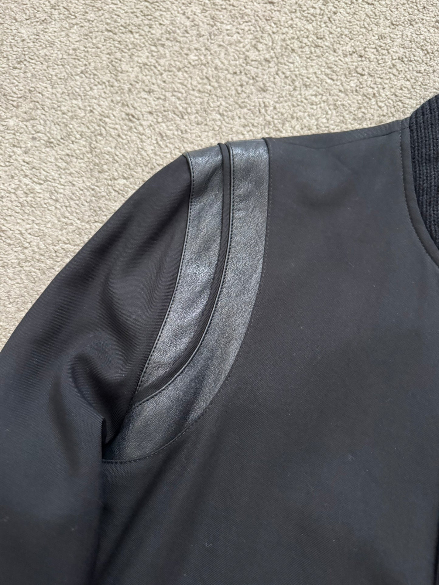 FW14 Saint Laurent by Hedi Slimane Teddy Varsity Bomber Jacket