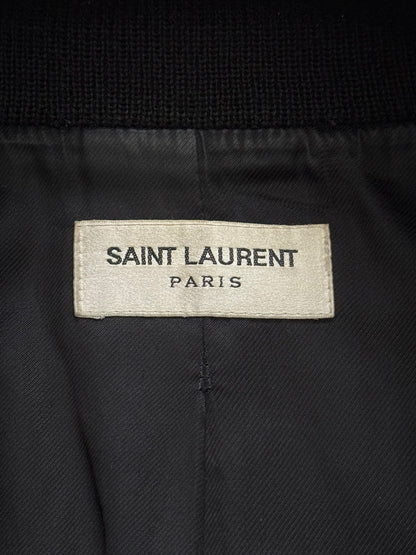 FW14 Saint Laurent by Hedi Slimane Teddy Varsity Bomber Jacket