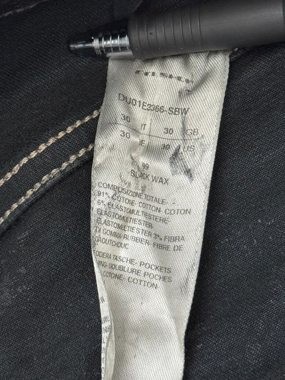 SS25 Rick Owens DRKSHDW Black Waxed Detroit Cut Denim Jeans