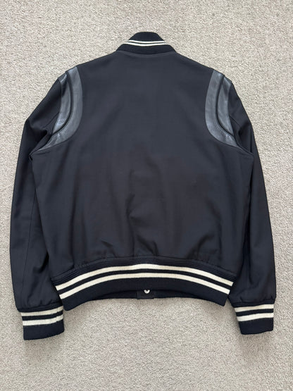 FW14 Saint Laurent by Hedi Slimane Teddy Varsity Bomber Jacket