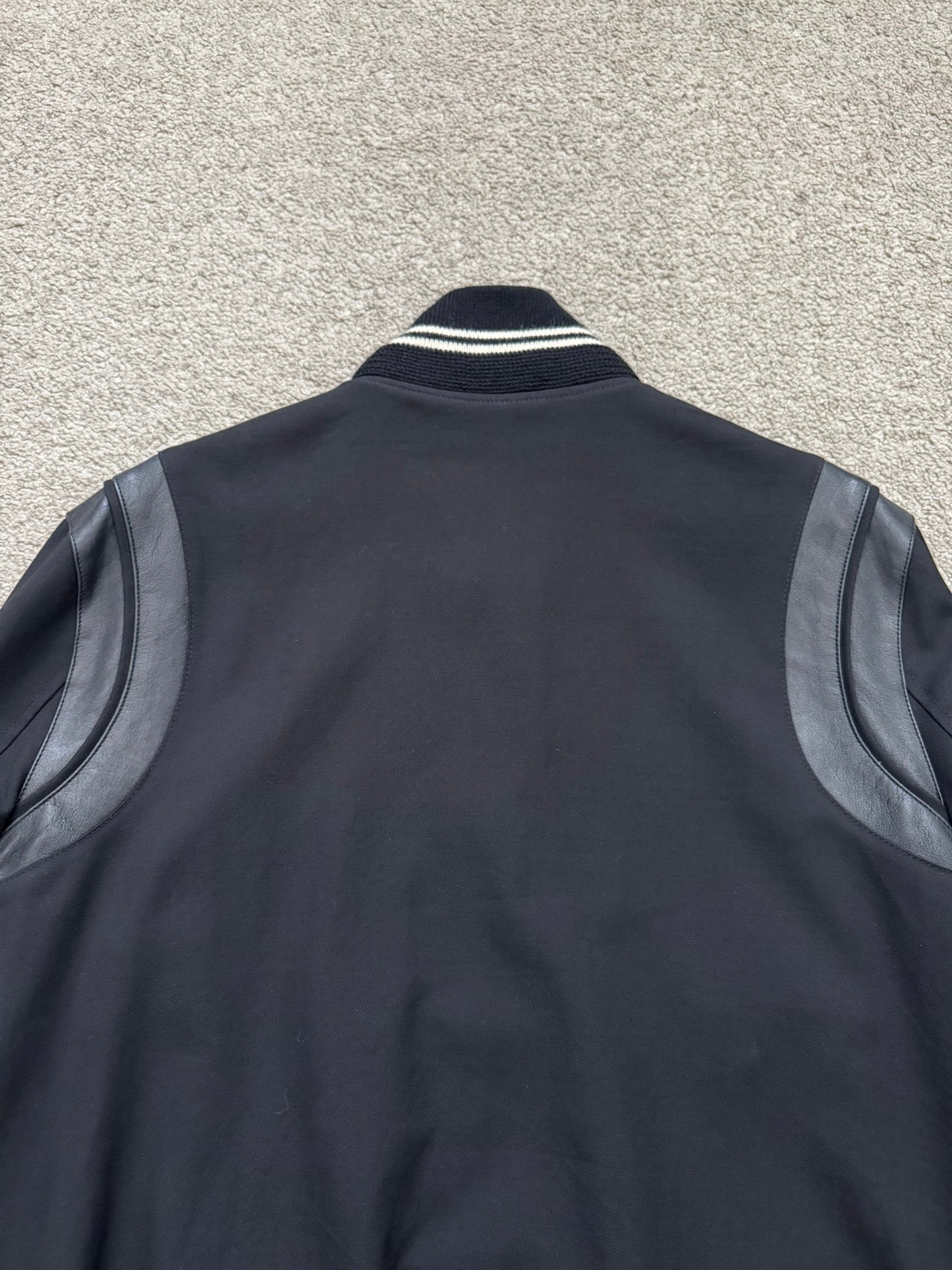 FW14 Saint Laurent by Hedi Slimane Teddy Varsity Bomber Jacket