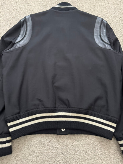 FW14 Saint Laurent by Hedi Slimane Teddy Varsity Bomber Jacket