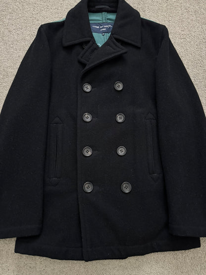 AW06 Comme Des Garcons Homme Green Lined Wool Peacoat