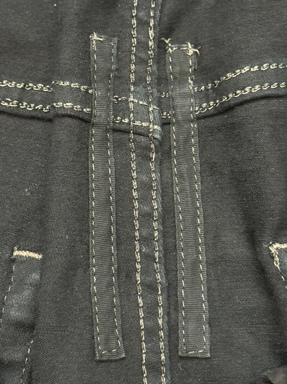 SS17 Rick Owens DRKSHDW Black Waxed Detroit Cut Denim Jeans