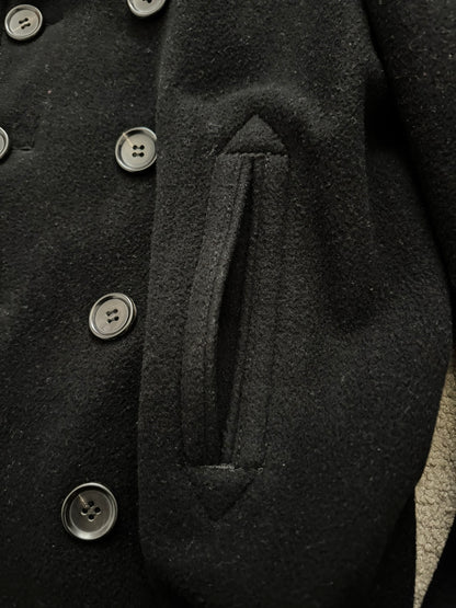 AW06 Comme Des Garcons Homme Green Lined Wool Peacoat